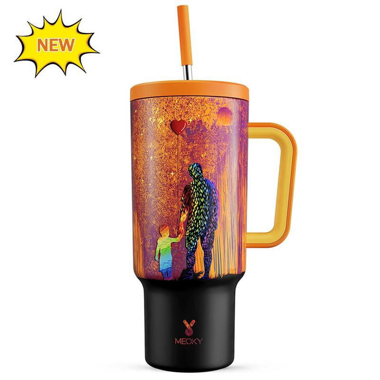 Meoky Stainless Steel Meoky Cup Tumbler, Keep Cold for 24 Hours, Gift