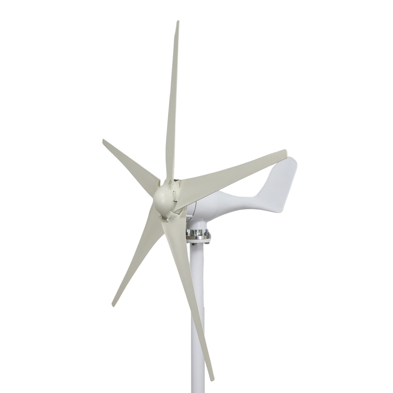 Meoldis 1200W 12V Wind Turbine Generator Kit, 5-Blade Vertical Axis Spiral Wind Power Generator for Home Use, White