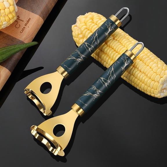 Meoldis Corn Stripper Tool - Stainless Steel Corn Peeler with Comfortable Grip, Quick Kernel Remover & Hanging Hole