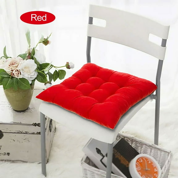 Meoldis Outdoor Chair Cushions with Ties – 40x40cm Patio Seat Cushions, Non-Slip Garden & Dining Chair Cushion, Breathable All-Weather Furniture Cushion (Red)