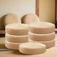 thumbnail image 1 of Meoldis Round Floor Cushion for Adults, Natural Straw Handwoven Floor Pillow for Meditation, Yoga & Floor Seating, 40/45cm Large Tatami Mat Cushion, 1 of 8