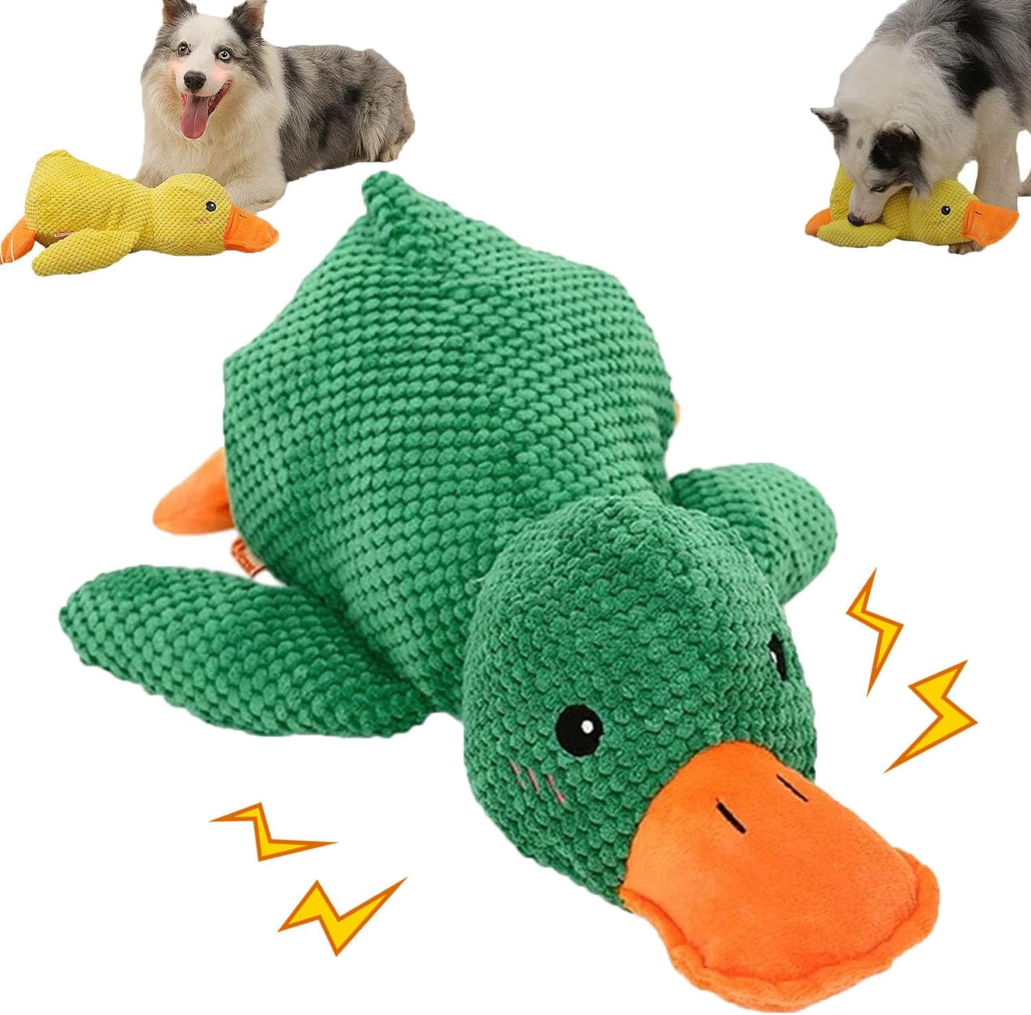Meonlin Robustduck-Designed for Heavy Chewers, 2026 New Indestructible Dog Toy, Robust Duck Designed, Calming for Dogs Anxiety (Green,L)