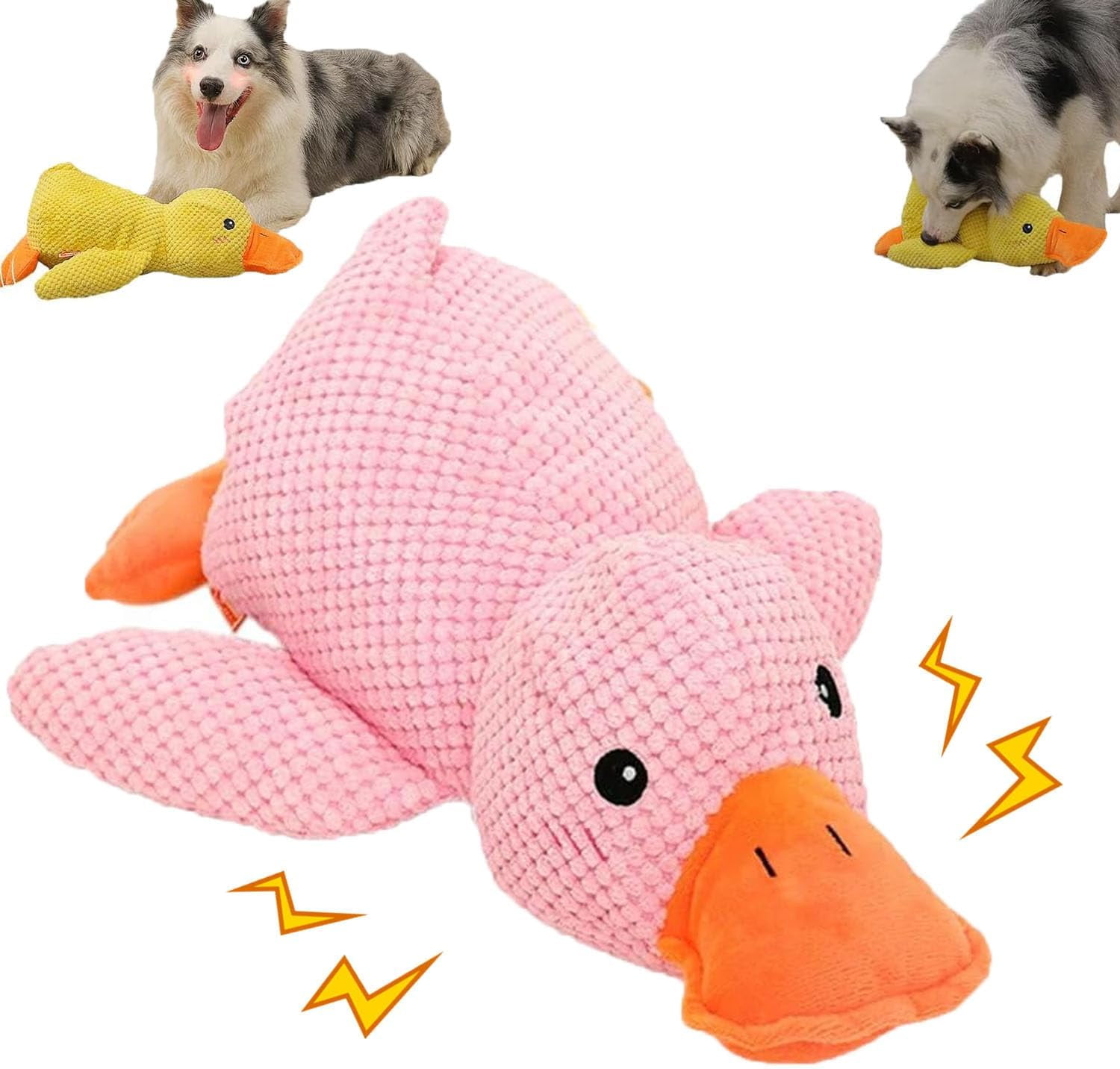 Meonlin Robustduck-Designed for Heavy Chewers, 2026 New Indestructible Dog Toy, Robust Duck Designed, Calming for Dogs Anxiety (Pink,M)