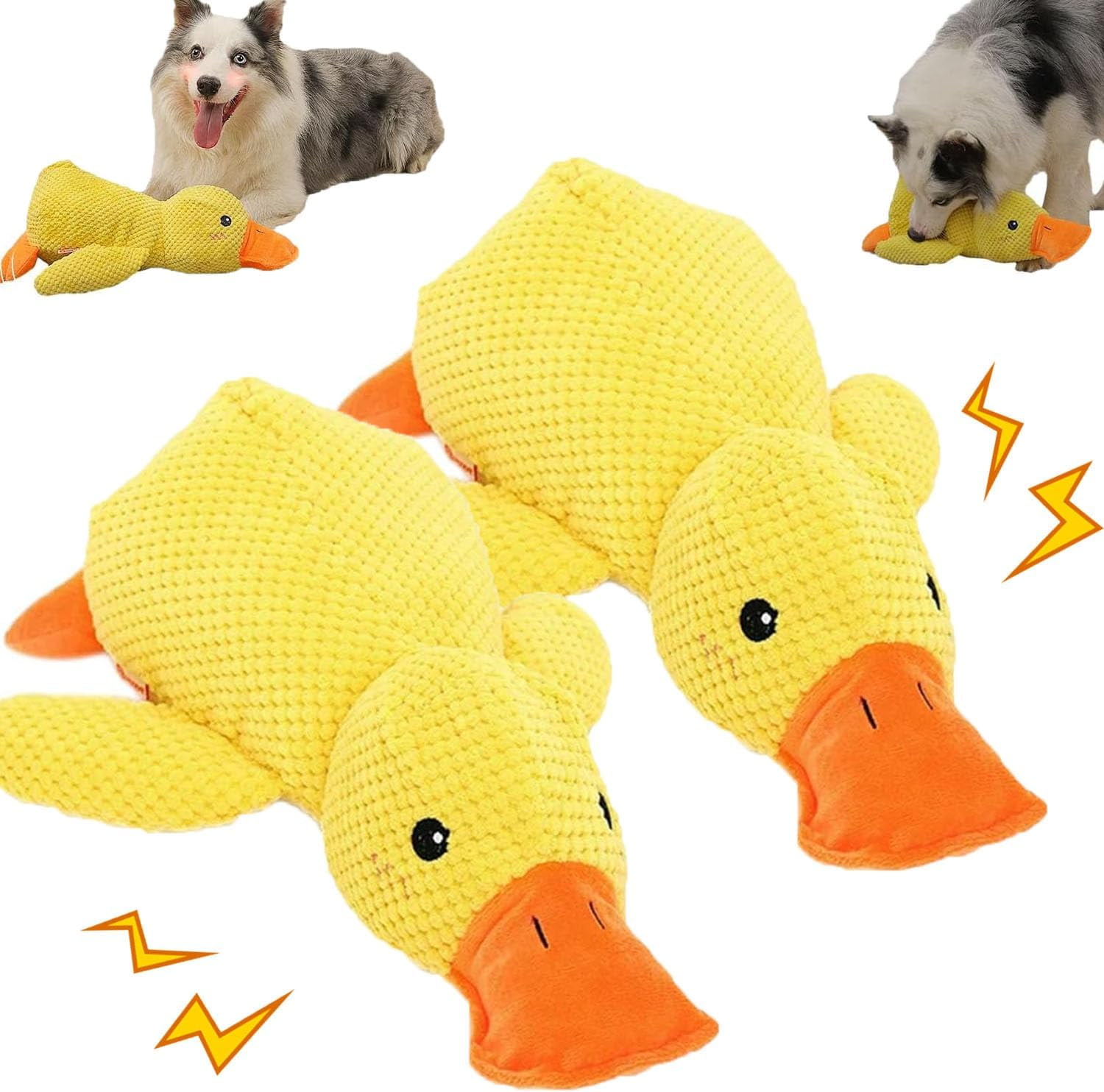 Meonlin Robustduck-Designed for Heavy Chewers, 2026 New Indestructible Dog Toy, Robust Duck Designed, Calming for Dogs Anxiety (Yellow*2,S)