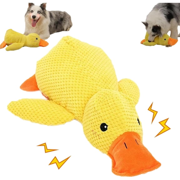 Meonlin Robustduck-Designed for Heavy Chewers, 2026 New Indestructible Dog Toy, Robust Duck Designed, Calming for Dogs Anxiety (Yellow,L)