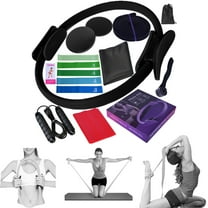 Meottam 12 in 1 Yoga Set with Back Cracker Roller & Deep Tissue Massage Yoga Blocks, Ring & Accessories for Stretching & Relief (Black)