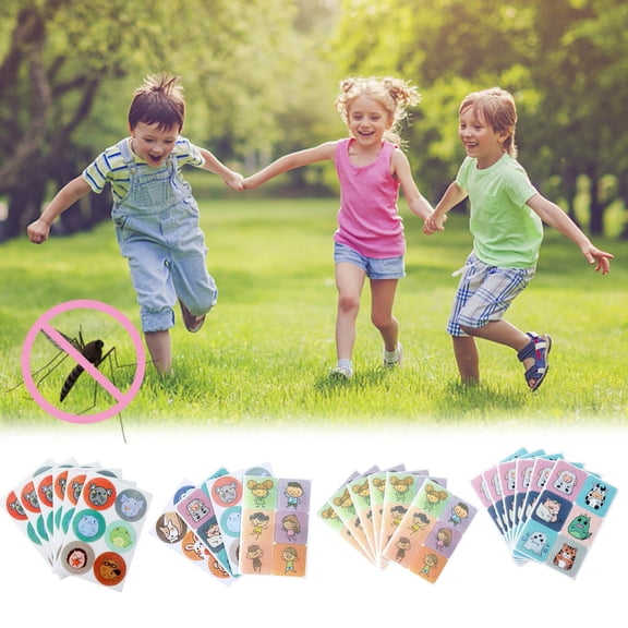 Meottam 144 Pieces Mosquito Repellent Patches for Kids, Natural & Non-Toxic Insect Repellent Stickers for Camping Outdoor Activities