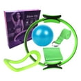thumbnail image 1 of Meottam 5 in 1 Yoga Set with Back Cracker Roller & Deep Tissue Massage Yoga Blocks, Yoga Ball, Ring & Accessories for Stretching & Relief (Green), 1 of 7