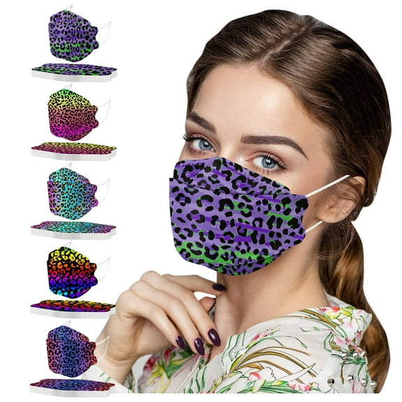 Meottam 50 Pack Disposable Face Masks for Adults, 3-Ply Masks with Adjustable Nose Wire & Comfort Ear Loop for Daily Use (Blue)