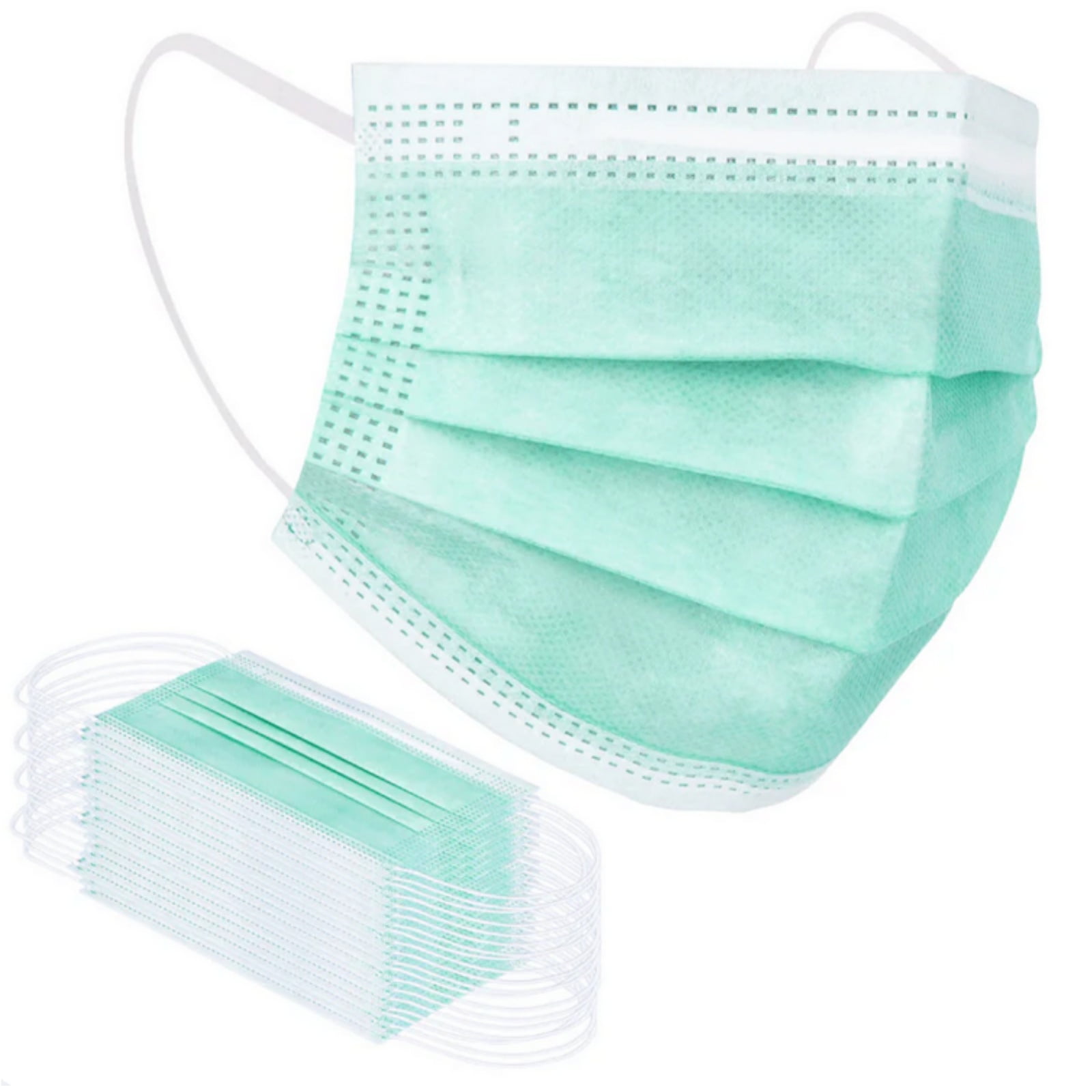 Meottam 50 Pack Disposable Face Masks for Adults, 3-Ply Masks with ...