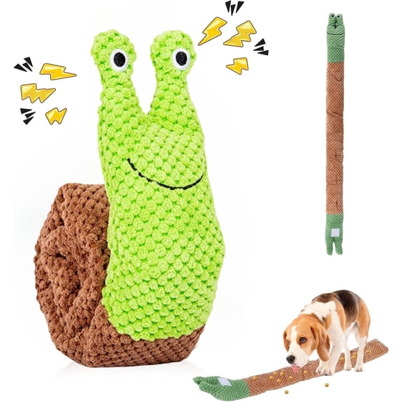 Meottam Dogs Squeaky Toys, Snuffle Toys for Dogs Puzzle & Foraging Instinct Training Chew Toys Snuffle Toys for Small/Medium/Large Dog, Interactive Dog Toys for Tooth Dental (Snail)