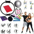 thumbnail image 1 of Meottam Meottam 10 in 1 Yoga Set for Women, Pilates Essentials Kit with Pilates Rings Booty Bands Exercise Band Yoga Ball Figure Resistance Band for Stretching & Relief (Black), 1 of 7