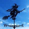 thumbnail image 1 of Meottam Metal Witch Weathervanes, Retro Weathercock Metal Roof Wind Direction Indicator Garden Art Décor for Outdoor Garden Yard Patio Farm (30"x16"), 1 of 7