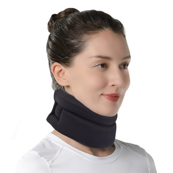 Meottam Neck Support Brace for Snoring Sleep Apnea, Soft Cervical Collar for Cervicorrect, Pain Relief, Posture Corrector, Sprainand (M,15.7")