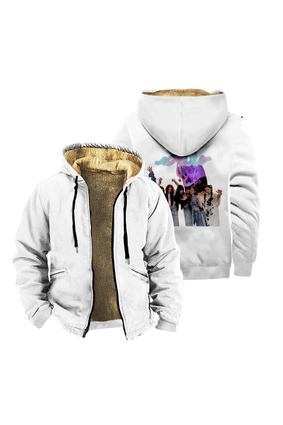 Meovv Logo Merch Zipper Hoodies Jacket Women Men Long Sleeve Streetwear Coat