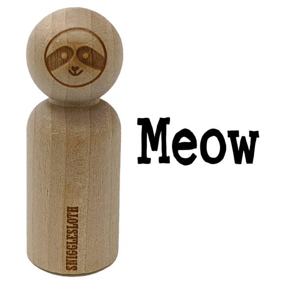 Meow Cat Fun Text Rubber Stamp for Scrapbooking Crafting Stamping - Small 3/4 Inch