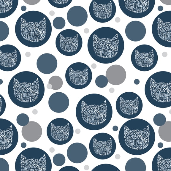 Meow Cat Kitten Kitty Silhouette Premium Gift Wrap Wrapping Paper Roll