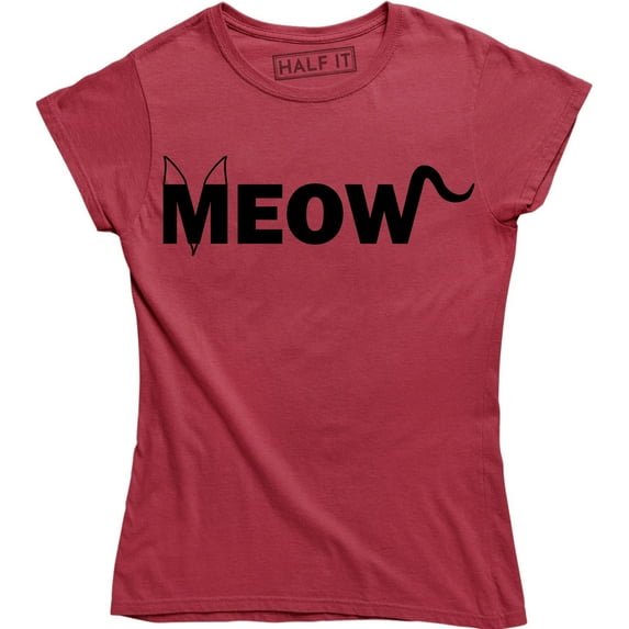 Meow Cat Kitten Rescue Pet Lover Funny Geek Science Nerd Cute Women's Tee Shirt