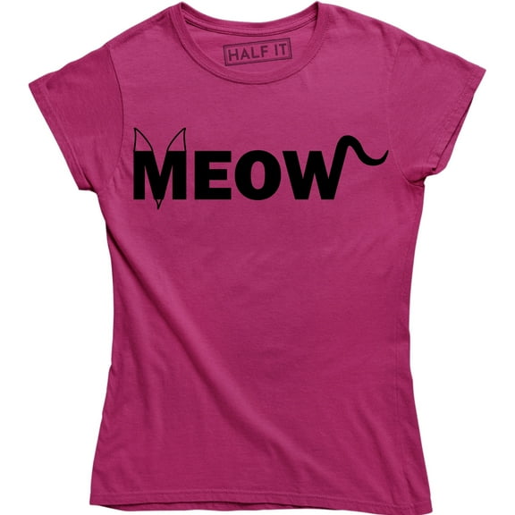 Meow Cat Kitten Rescue Pet Lover Funny Geek Science Nerd Cute Women's Tee Shirt