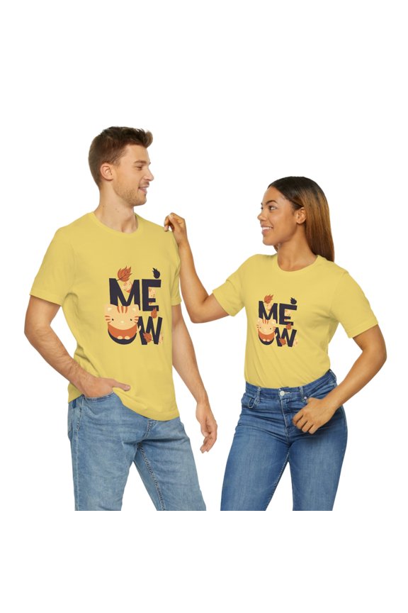 Meow Cat Lovers Unisex Jersey Short Sleeve Tee