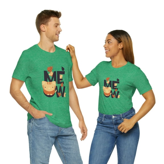 Meow Cat Lovers Unisex Jersey Short Sleeve Tee