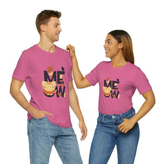 Meow Cat Lovers Unisex Jersey Short Sleeve Tee