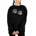 thumbnail image 1 of Meow Cat Prints - Girl's Word Art Crewneck Sweatshirt, 1 of 3