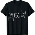 thumbnail image 1 of Meow Cat Shirt Meow Kitty Funny Cats Mom And Cat Dad T-Shirt, 1 of 5