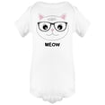 thumbnail image 1 of Meow, Cute Kawaii Kitten Cartoon Bodysuit Infant -Image by Shutterstock,  Newborn, 1 of 2