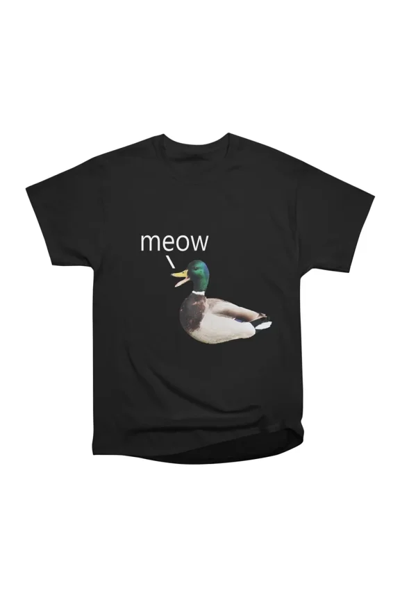 Meow Duck T-Shirt Tee Gift For Him Merch For Her Apparel For Friend