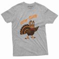 thumbnail image 1 of Meow Funny Thanksgiving Turkey Cat T-Shirt Dinner Conversation Starter Tee (Medium Grey), 1 of 6