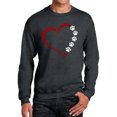 thumbnail image 1 of Meow Heart - Men's Word Art Crewneck Sweatshirt, 1 of 3