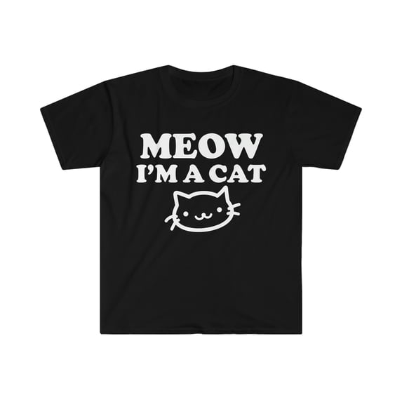 Meow I am a Cat Unisex T-shirt S-3XL Halloween Cat Lovers Cat Owners