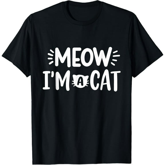Meow I'm A Cat Funny Halloween Costume Spooky Pet Lover T-Shirt