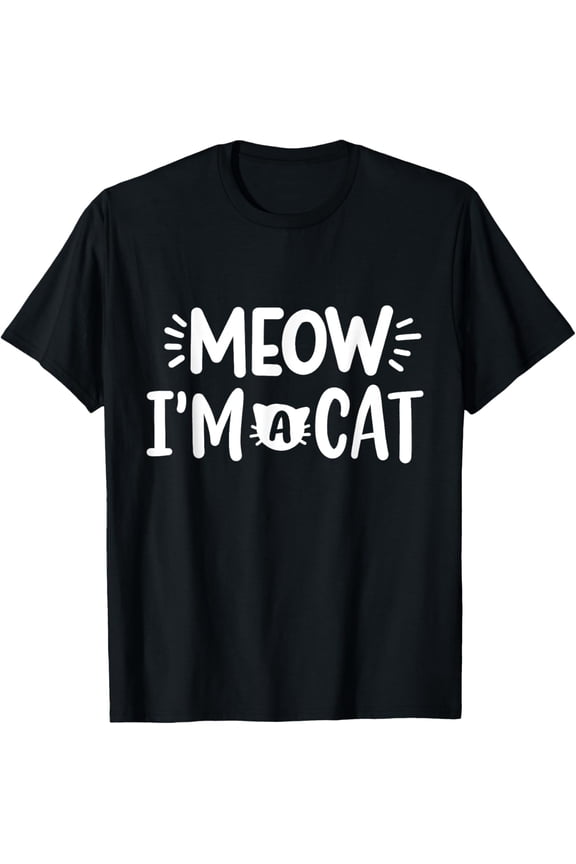 Meow I'm A Cat Funny Halloween Costume Spooky Pet Lover T-Shirt