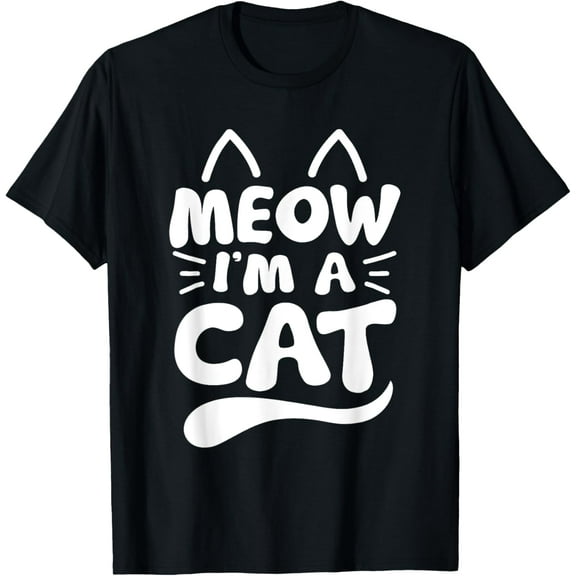 Meow I'm A Cat Halloween Costume Funny Cat Lover T-Shirt T-Shirt