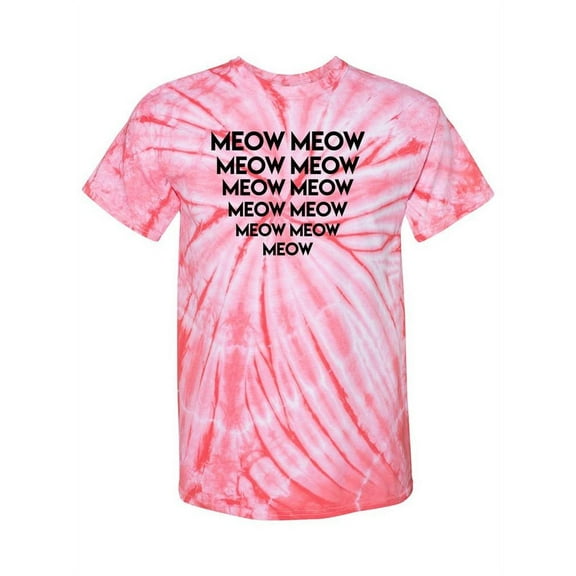 Meow Lines Tie-Dye Cyclone Men -Smartprints Designs, Male Large