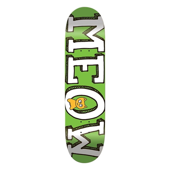 Meow Logo Mini Skateboard Deck - 7.5" Green (Deck Only)