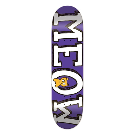 Meow Logo Skateboard Deck - 8.0" Purple (Deck Only)