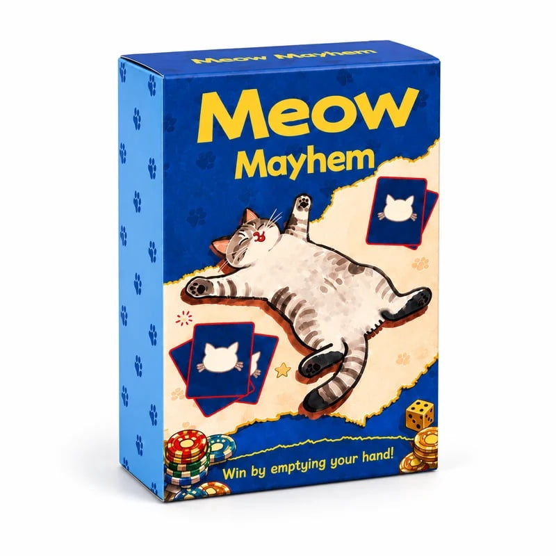 Meow Mayhem Collection Card Game, 2-6 Players Light Strategy Matching ...