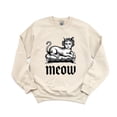thumbnail image 1 of Meow Meme Funny Cat Internet Viral Humor Sarcastic Kitty Sweatshirt, for men & women, up to size 5XL, 1 of 3