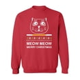 thumbnail image 1 of Meow Meow Merry Christmas Sweatshirt Women -Image by Shutterstock, Female 5X-Large, 1 of 4