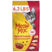 Meow Mix Hairball Control Dry Cat Food for Adult Cat, 6.3 lb. Bag