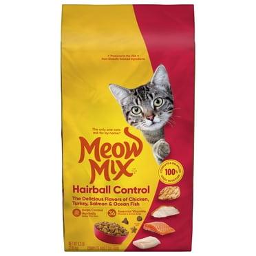 Meow Mix Hairball Control Dry Cat Food for Adult Cat, 6.3 lb. Bag