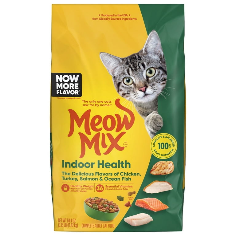 Meow Mix Indoor Health Dry Cat Food, 3.15-Pound Bag for