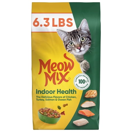 Meow Mix Indoor Health Dry Cat Food, 6.3 lb Bag