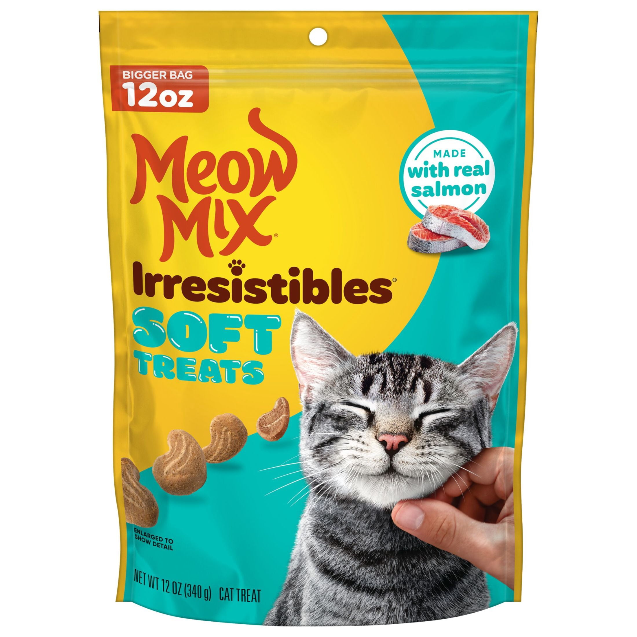 Meow Mix Irresistibles Soft Cat Treats Made With Real Salmon, 12