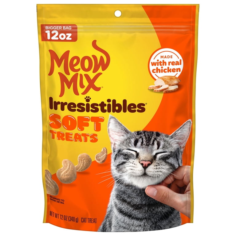 Meow Mix Irresistibles Soft Cat Treats with White Meat Chicken 12