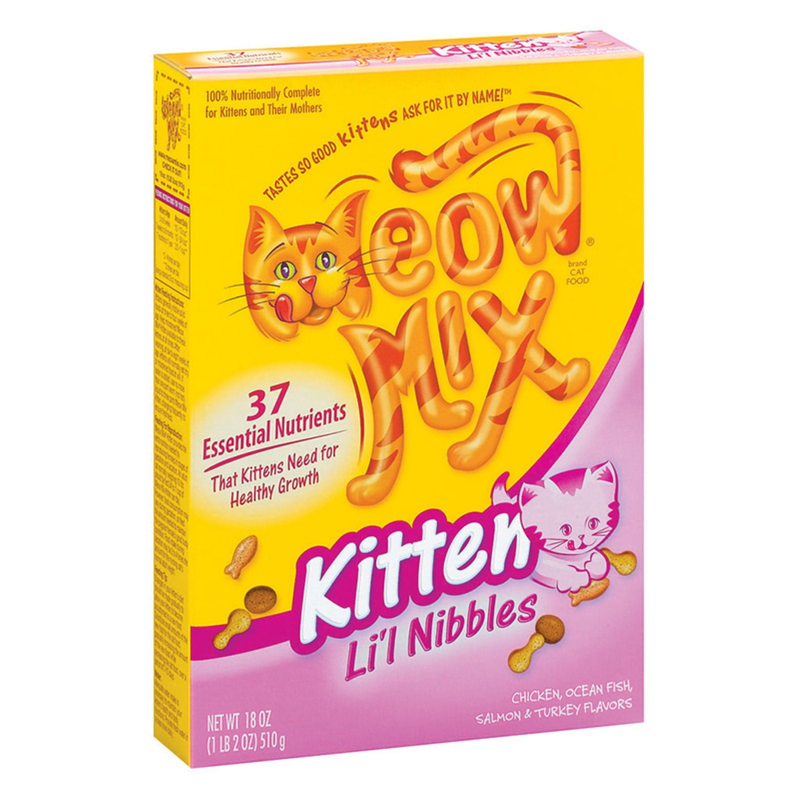 Meow Mix Kitten Li'l Nibbles Dry Cat food, 18 oz