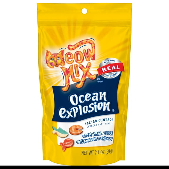 Meow Mix Ocean Explosion Cat Treats, 2.1-Ounce